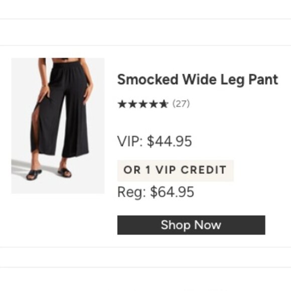 🔺SOLD🔺✨NEW Set✨ Shoedazzle Smocked Wide Leg Pant & Tie Front Crop Top - Large - Picture 13 of 13